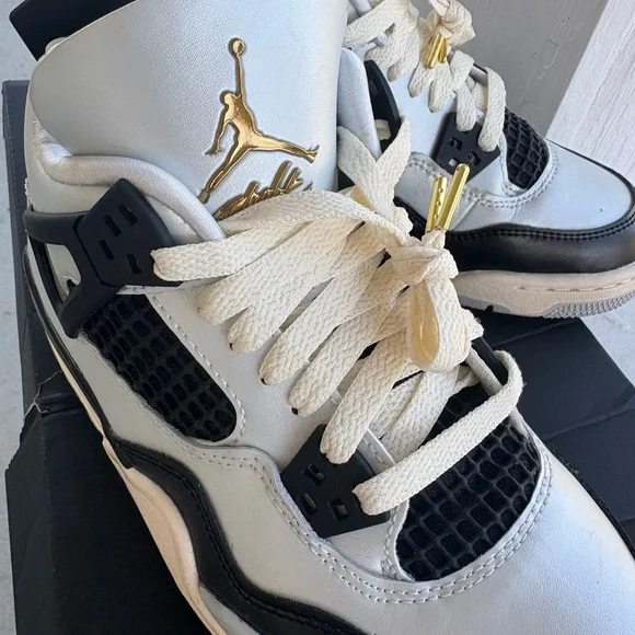 Jordan Kids Sneakers White Black Gold